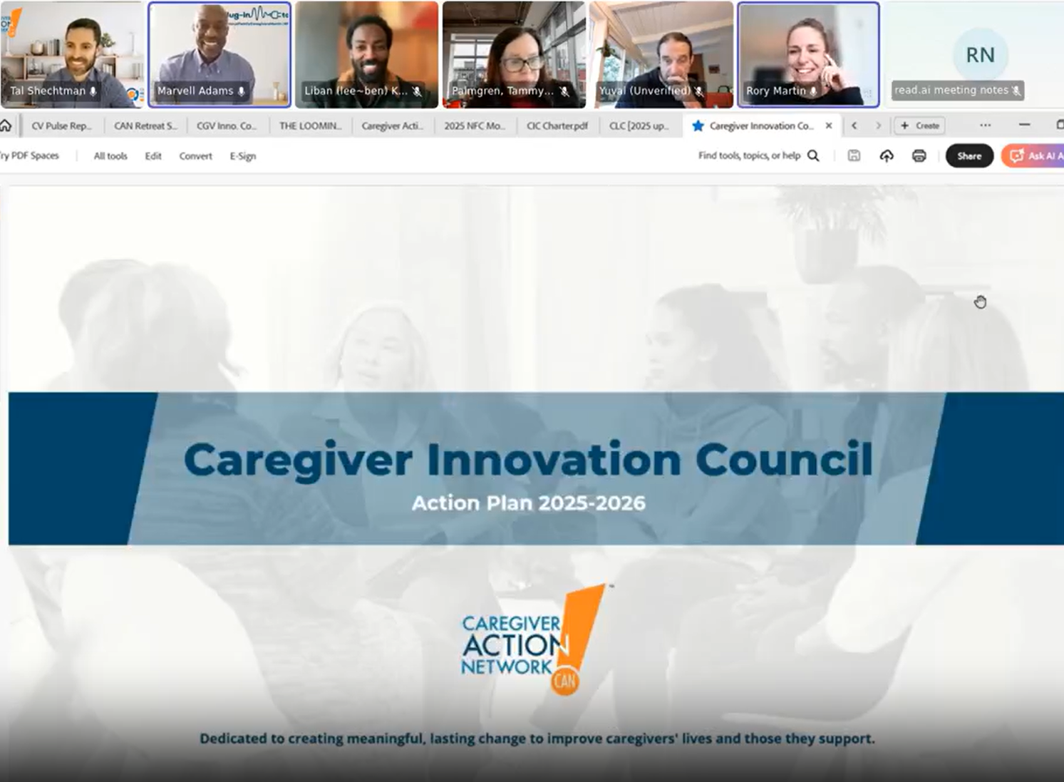 CIC WG1 meeting 10.14.25 Caregiver Innovation Council