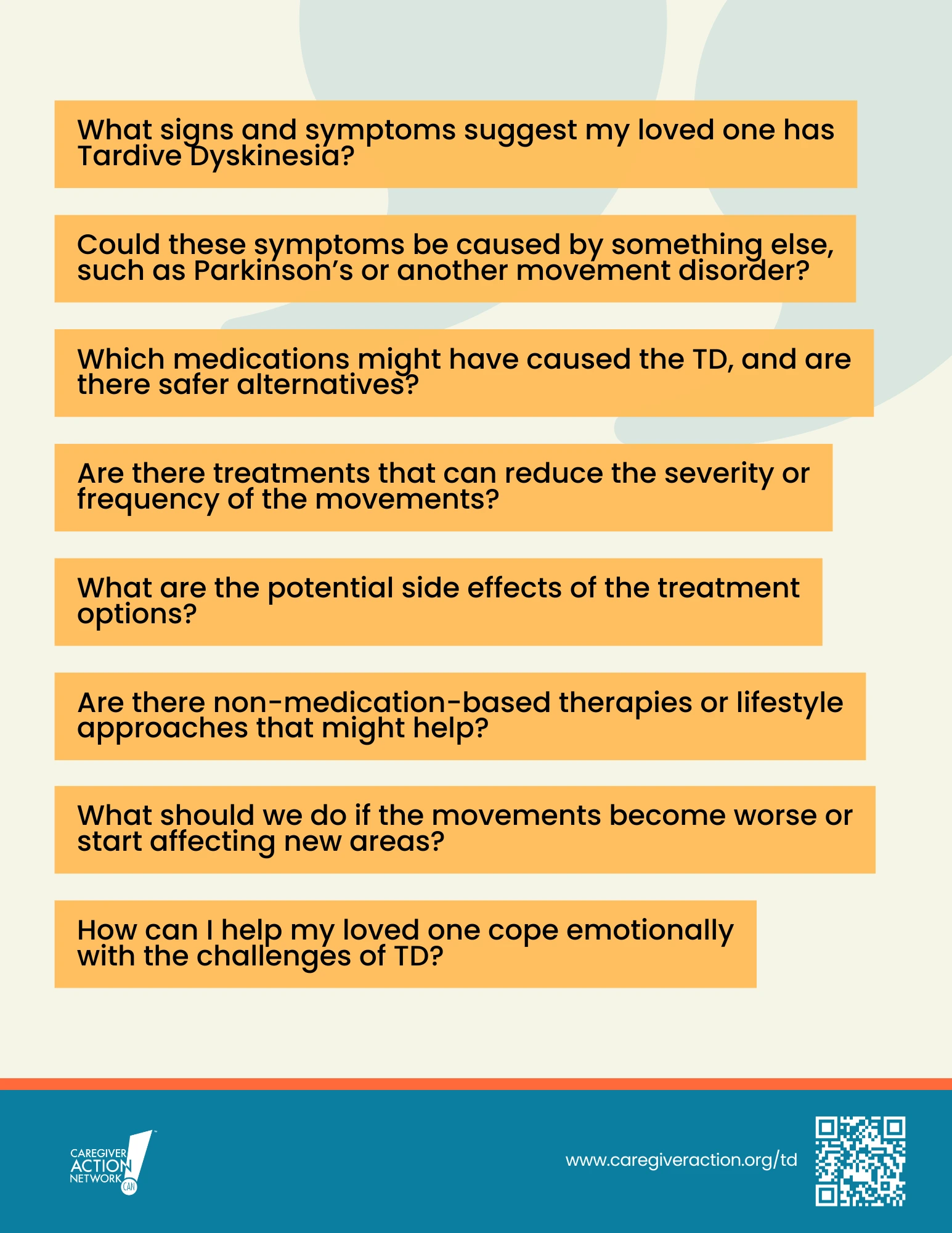 Tardive Dyskinesia Questions
